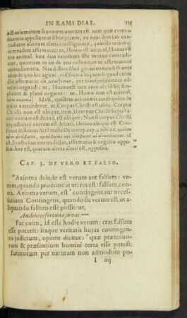 Cap. 3. De Vero Et Falso.