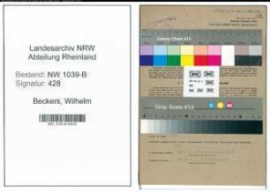 Entnazifizierung Wilhelm Beckers , geb. 01.12.1905 (Beamter)