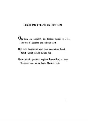 Epigramma Pyladis ad Lectorem