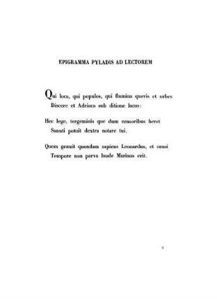Epigramma Pyladis ad Lectorem