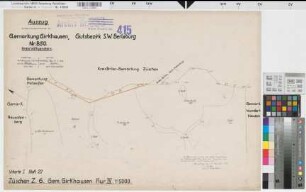 Züschen (Winterberg), Umlegung Züschen, Bl. 22 Urkarte Girkhausen Flur 4