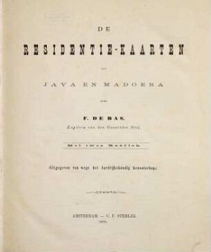 Tijdschrift van het Aardrijkskundig Genootschap. Bijbladen. 3. 1883