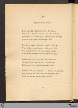 LXVI. Herbst-Sonett