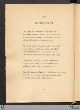 LXVI. Herbst-Sonett