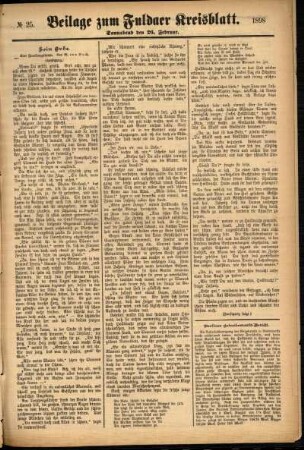 Zweite Ausgabe vom Samstag, den 26. Februar 1898.