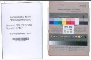 Entnazifizierung Kurt Schweisshelm , geb. 20.11.1902 (Beamter)