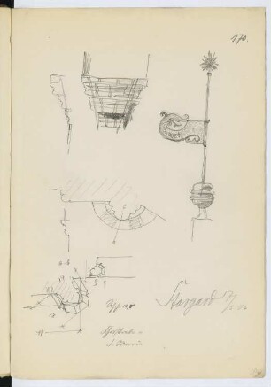 Marienkirche, Stargard: Details (aus: Skizzen- und Fotoalbum 28)