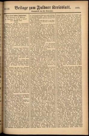 Dritte Ausgabe vom Samstag, den 10. November 1900.