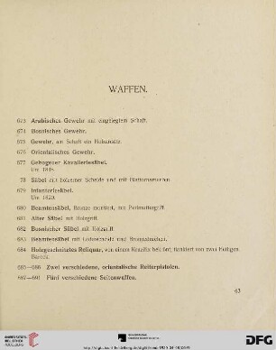Waffen (Nr. 673 - 706)