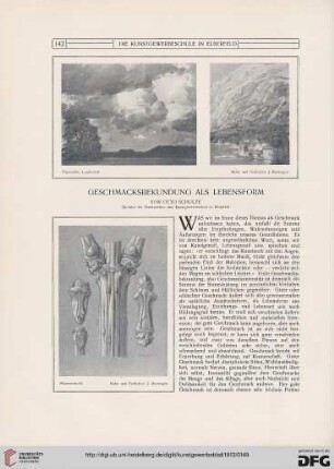 Geschmacksbekundung als Lebensform