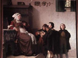 Szenen aus dem Leben Martin Luthers — Luther als Kurrende-Schüler