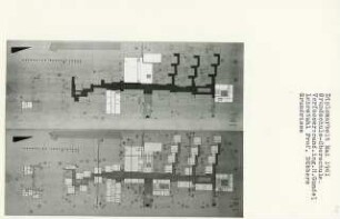 Grundschule-Oberschule, Berlin-Charlottenburg (Diplomarbeit bei Kurt Dübbers): Grundrisse Erdgeschoss und Obergeschoss 1:200