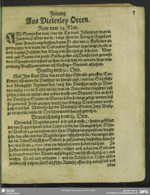 Zeitung aus vielerley Orten