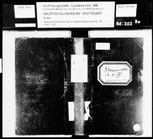 Kriegsstammrolle des 1. Rekrutendepots - Lehrpersonal und Kommandierte