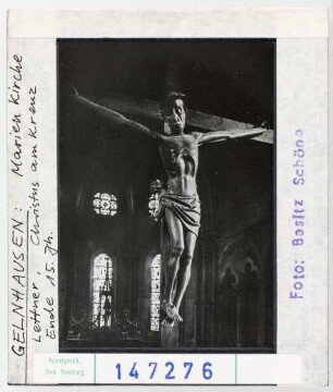 Gelnhausen, Marienkirche: Lettner, Kruzifix. Ende 15. Jhd.