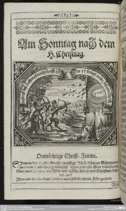 Am Sonntag nach dem H. Christtag