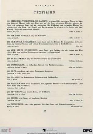 Textilien (Nr. 260-287)