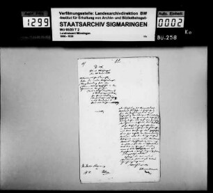 Belohnung des Verwaltungsaktuars Göz in Hayingen für Verwaltungsgeschäfte in den Gemeinden Aichelau, Anhausen, Erbstetten, Gauingen, Goßenzugen, Indelhausen, Münzdorf, Sonderbuch und Zwiefalten