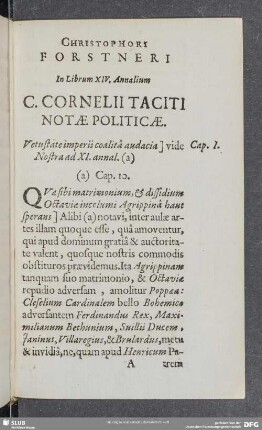 In Librum XIV. Annalium