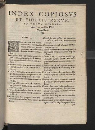 Index copiosus