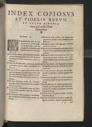 Index copiosus