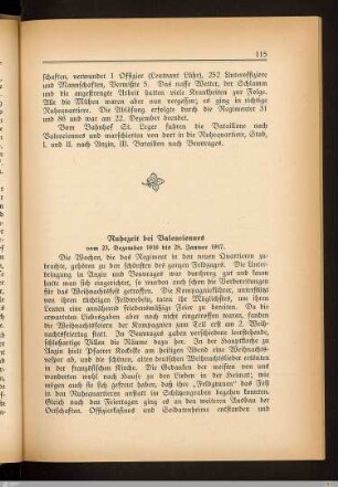 Ruhezeit bei Valenciennes