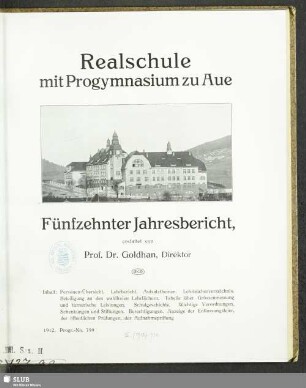 15.1911/12(1912): Jahresbericht