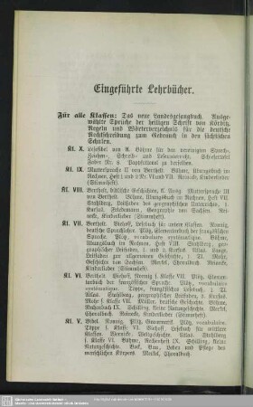 Eingeführte Lehrbücher