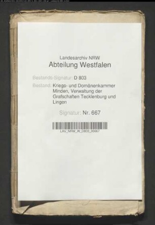 Das Kolonat Heeger, Kirchspiels Recke
