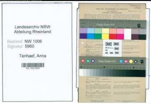 Entnazifizierung Anna Tenhaef , geb. 24.06.1903 ()