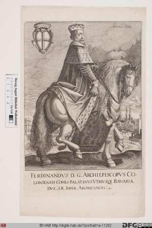 Bildnis Ferdinand (von Bayern), 1612-50 Kurfürst u. Erzbischof von Köln
