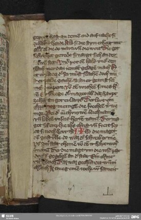 Gereimte Dorotheenlegende, dt. (Fragment, ehemaliger vorderer Spiegel)