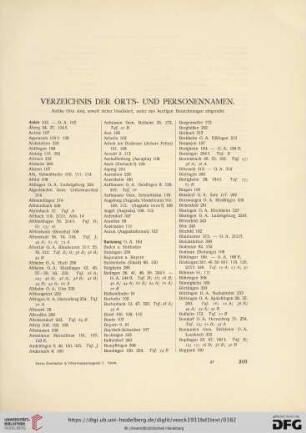 Verzeichnis der Orts- und Personennamen