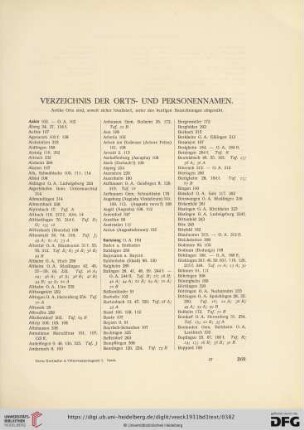 Verzeichnis der Orts- und Personennamen