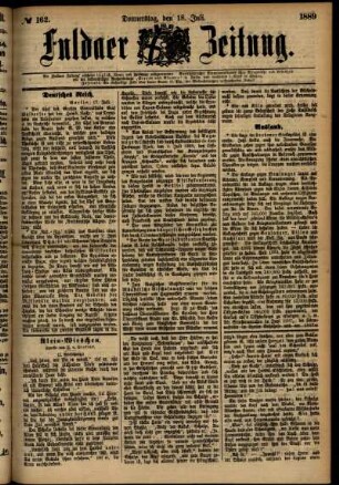 Ausgabe vom Donnerstag, den 18. Juli 1889.