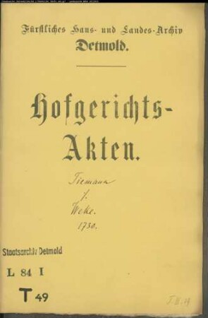 Tiemannsche Erben in Bielefeld gegen Weeke im Mackenbruch - Schuldforderung