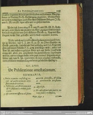 Cap. LVIII. De Publicatione attestationum