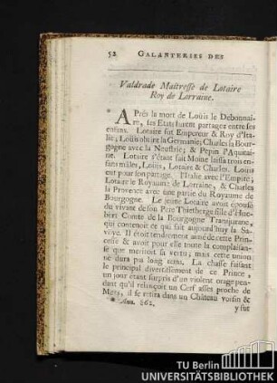 Valdrade Maitresse de Lotaire Roy de Lorraine.