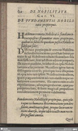 Cap. VI. De Fundamentis Nobilitatis propinquis