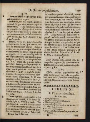 Titulus XI. De Plus petitionibus.