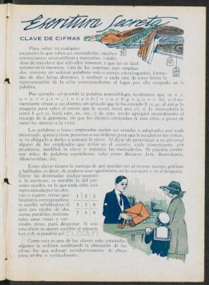 Escritura secreta - Clave de cifras