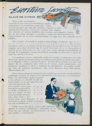 Escritura secreta - Clave de cifras