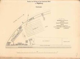 Helling auf der fiskalischen Werft, Magdeburg: Lageplan 1:500