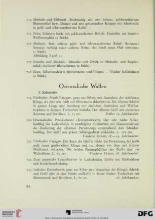 Orientalische Waffen (Nr. 719-794)
