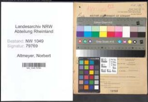 Entnazifizierung Norbert Altmeyer , geb. 19.05.1905 (Beamter)