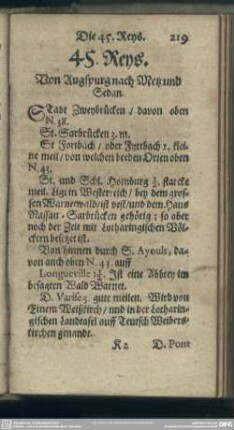 45. Reys. Von Augspurg nach Metz und Sedan