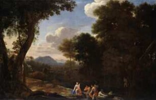 Italienische Landschaft mit Staffage aus der Latona-Erzählung