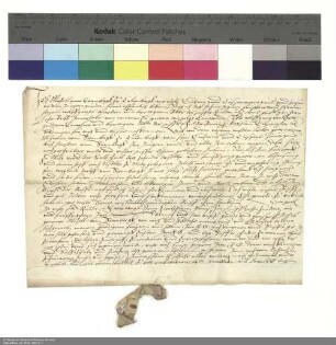 Revers Michaels von Sternberg zu Kallenberg bezüglich der Belehnung mit zwei Vorwerken in Milz und weiteren im Einzelnen aufgeführten Lehen durch Wolfgang [Dietrich von Eusigheim], Abt von Fulda