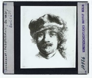 Rembrandt, Selbstbildnis mit Kappe (Radierung B002) (Expl. Washington NGA 1943.3.2607)