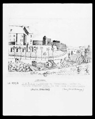 Crépy-en-Valois, Schloss mit Umwallung